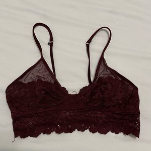 Women’s maroon bralette